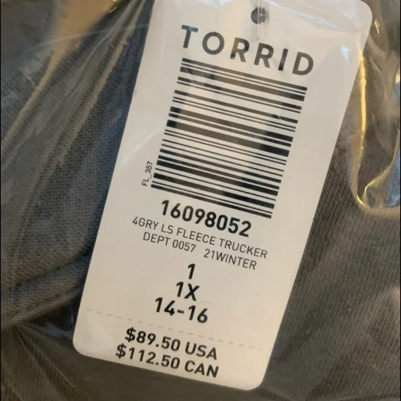 🎉🎉NWT🎉🎉Torrid Gray Shacket 🎉🎉Soft and Comfy!! 🌺 - Picture 7 of 7